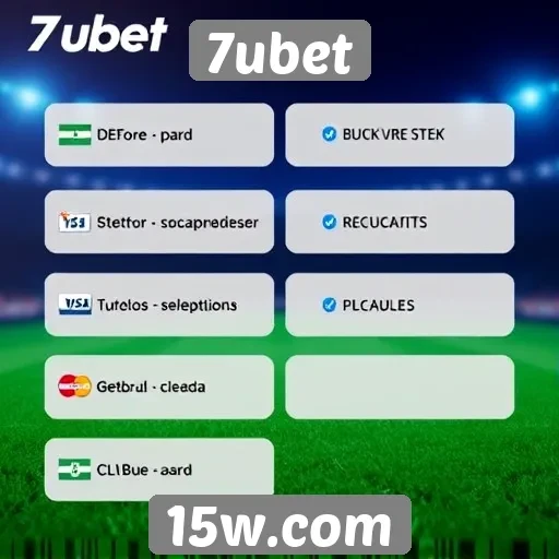 Métodos de pagamento disponíveis no 7ubet